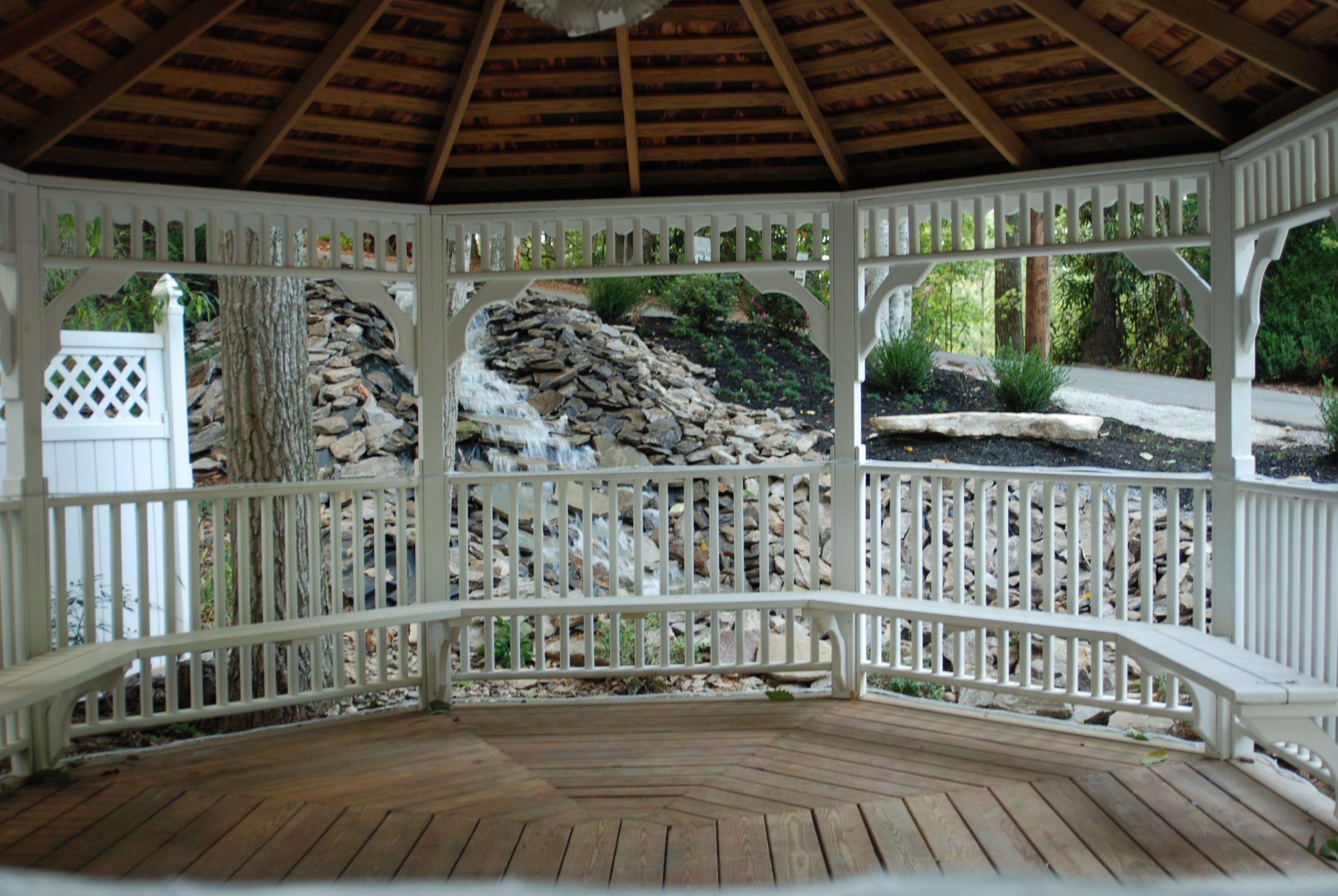 Have your wedding at the Gazebo with the relaxing sounds of the stream.